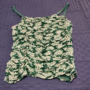 NWT TORRID GREEN & CREAM FLORAL CAMISOLE